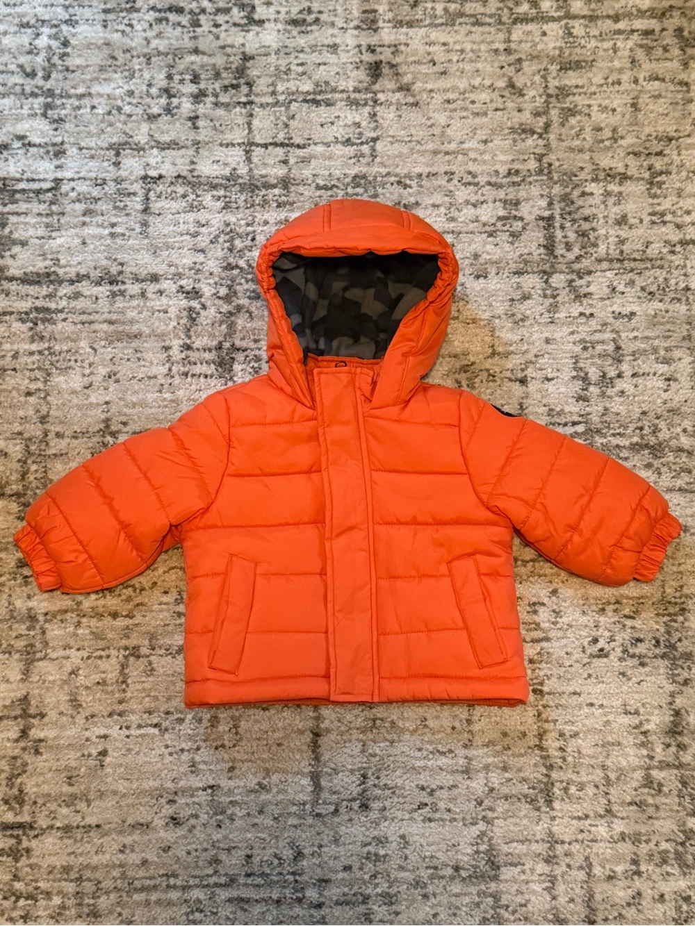 OshKosh B'gosh Orange Hooded Puffer Jacket | 12M